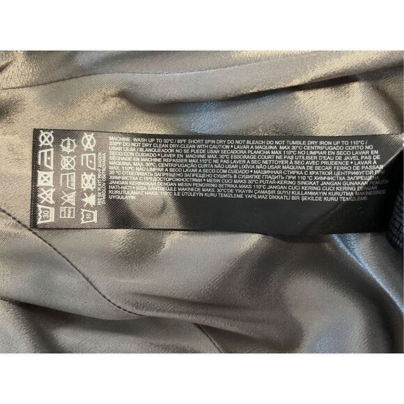 Mango MNG Women's Asymmetrical Satin-finish Dress w/ Asymmetrical Hem Silver Siz - Picture 16 of 16